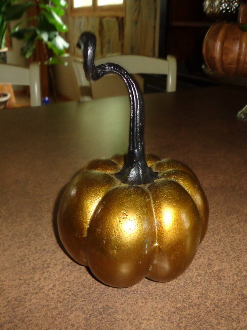 NEW Cast Aluminum Bronze Totum Pumpkin 5" H.